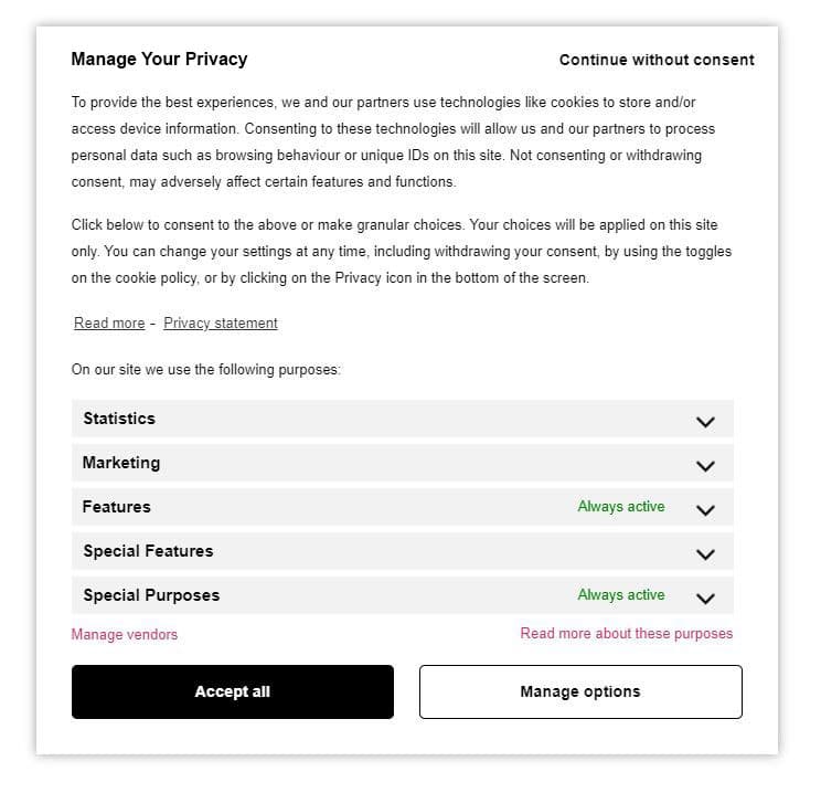 TCF for WordPress