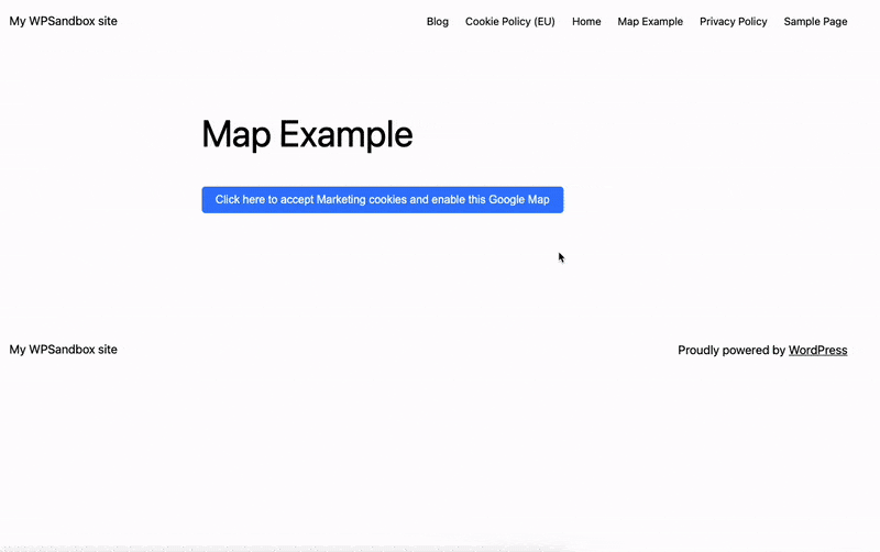 WP Maps Pro - Map with GDPR Consent Example