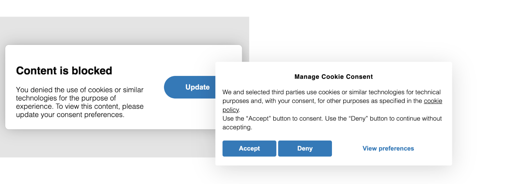 Shopify Recovery Code Take Rejection Recovery in Complianz App for Shopify - Complianz